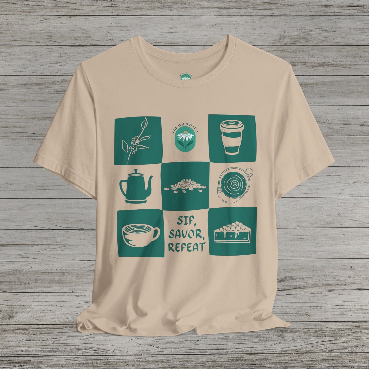 Sip Savor Repeat Jersey Short Sleeve Tee