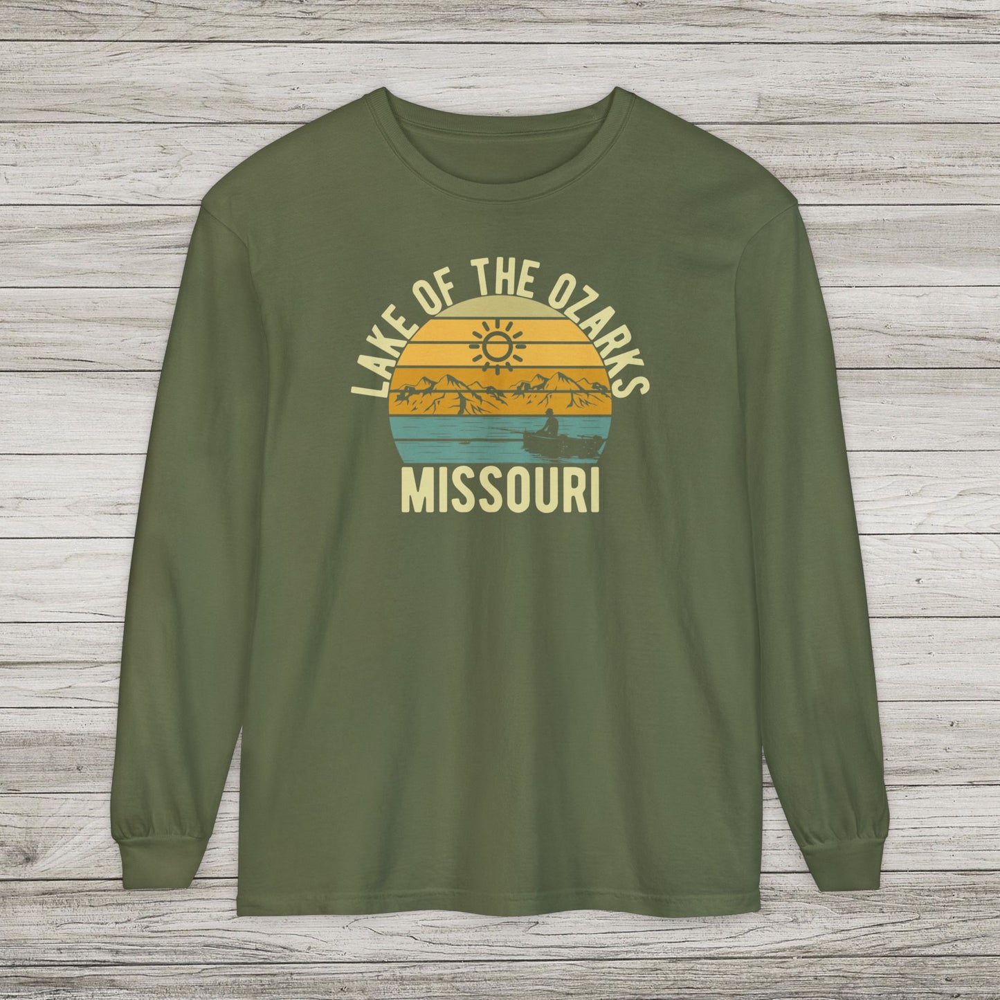 Lake of the Ozarks Garment-dyed Long Sleeve T-Shirt