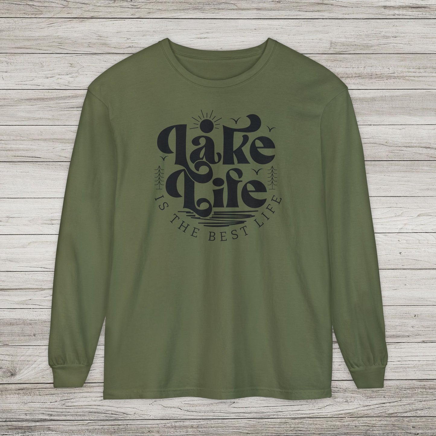 Lake Life Garment-dyed Long Sleeve T-Shirt
