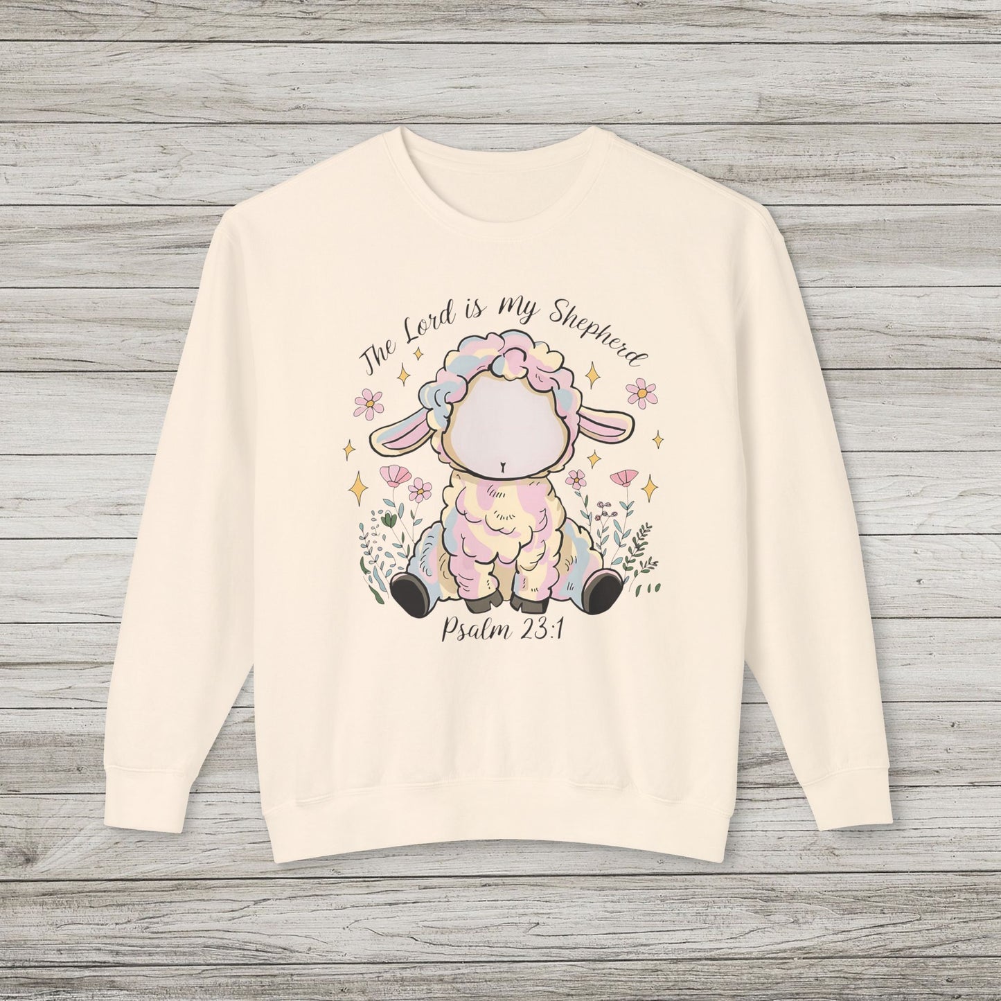 The Lord is My Shepherd Lightweight Crewneck Sweatshirt