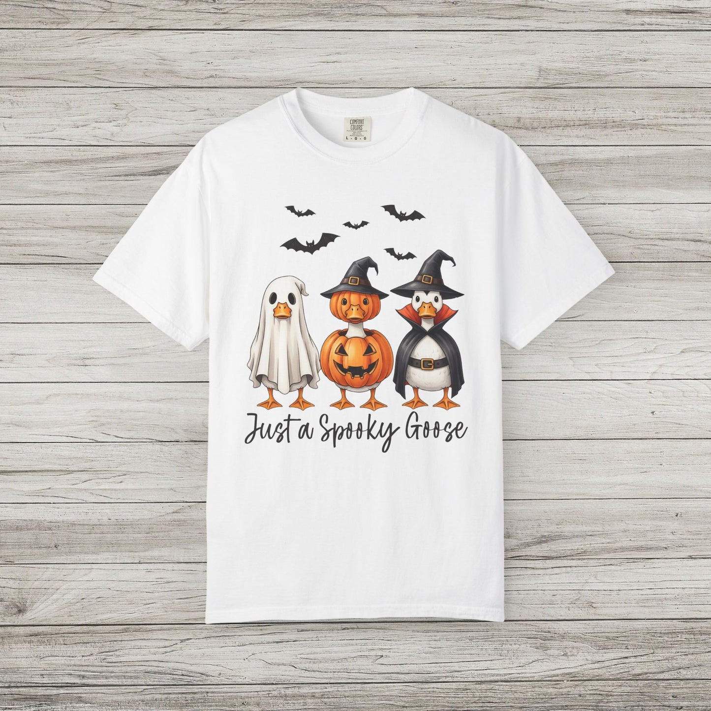 Just a Spooky Goose Comfort Colors Tee
