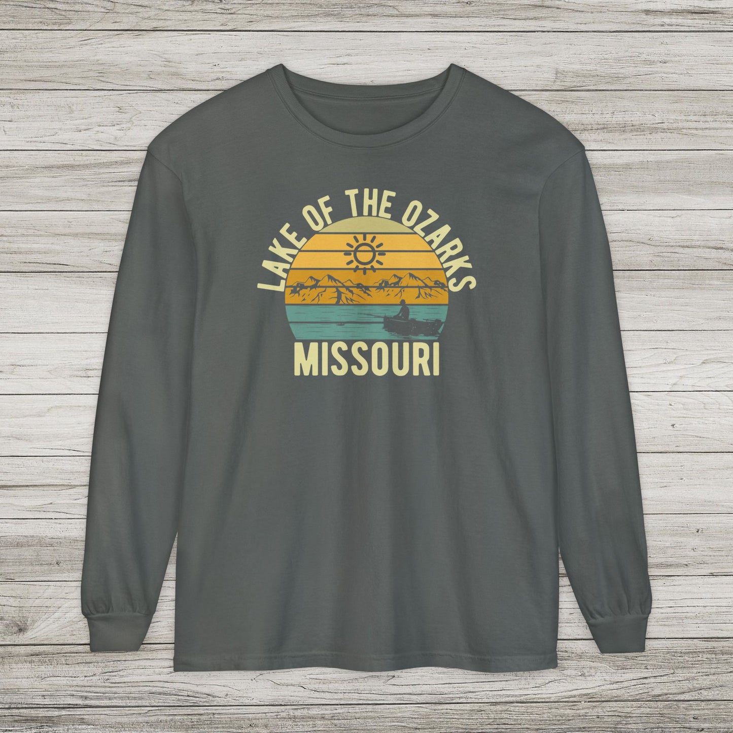 Lake of the Ozarks Garment-dyed Long Sleeve T-Shirt