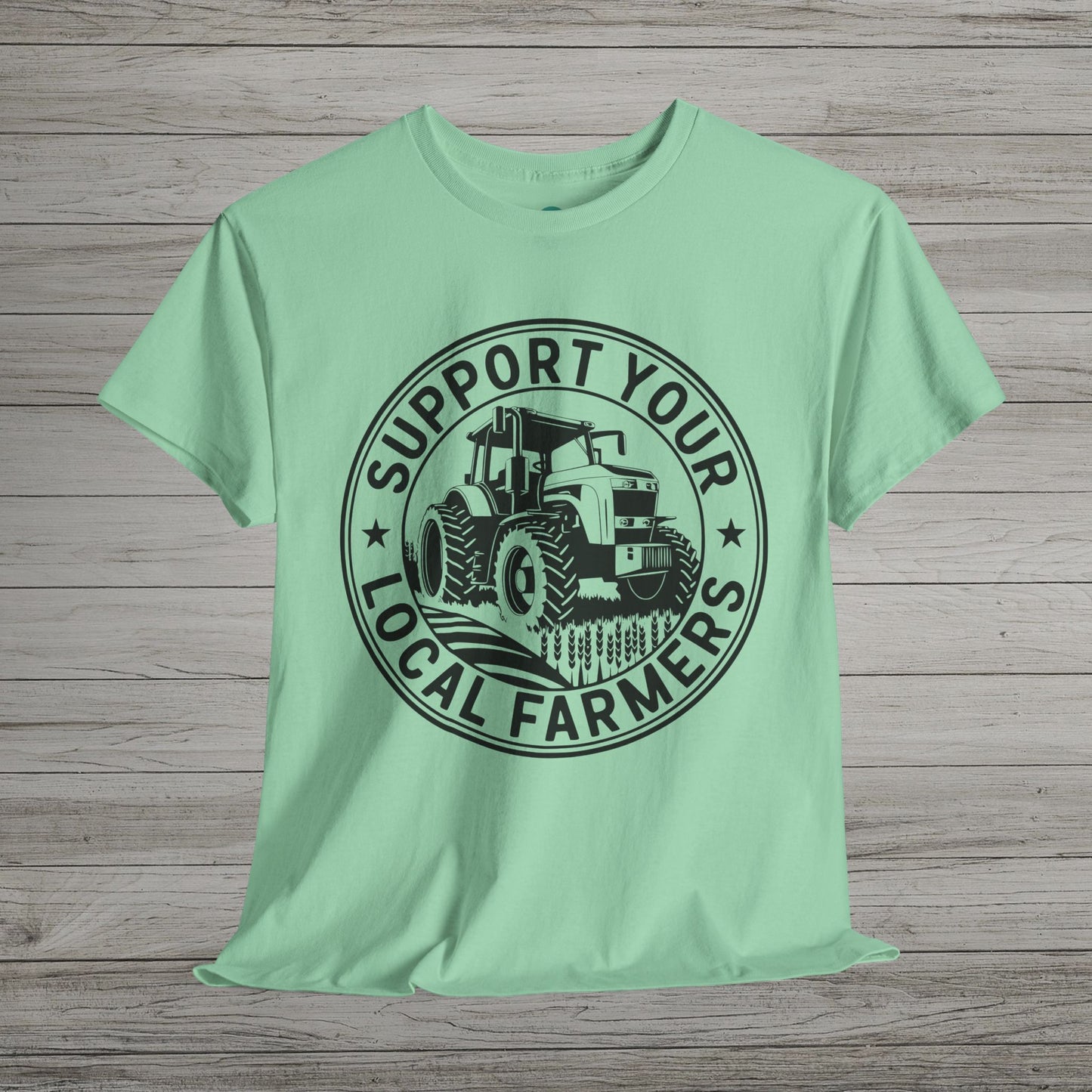 Support Your Local Farmers Heavy Cotton Tee