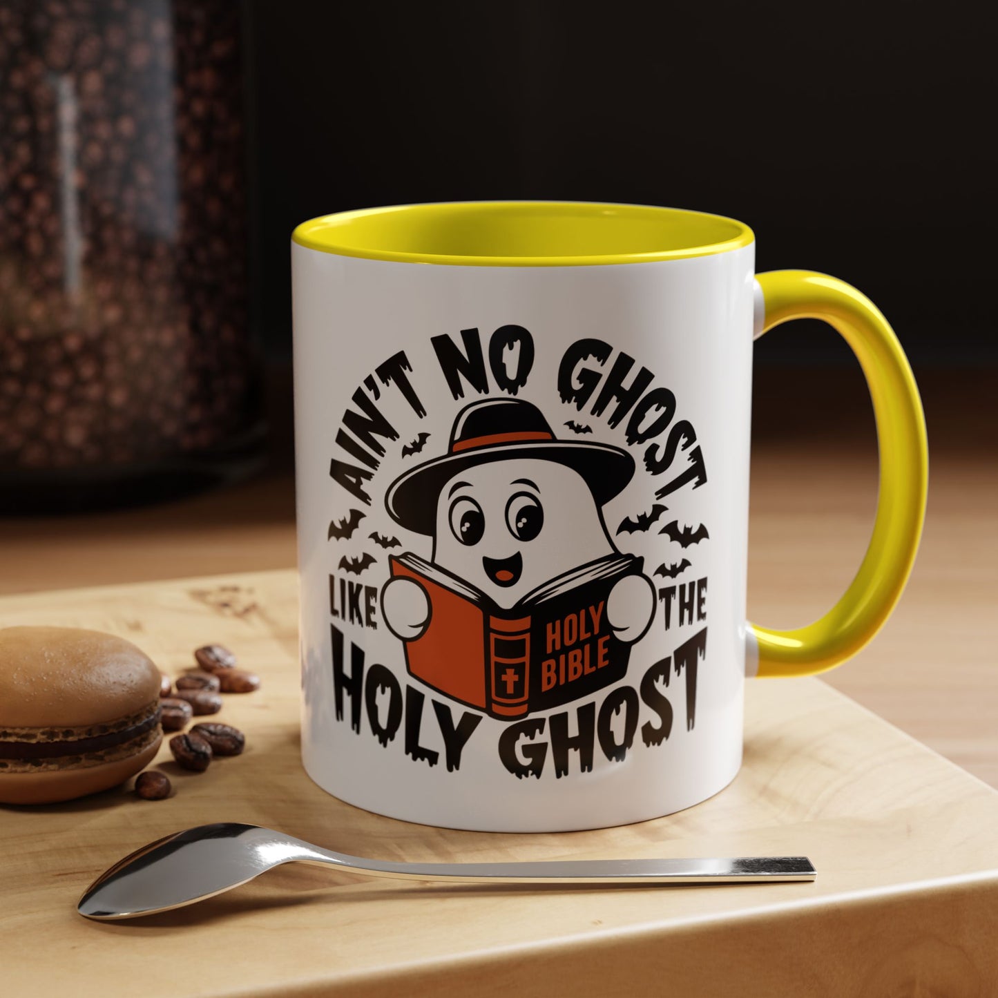 Spooky Holy Ghost Accent Coffee Mug (11, 15oz)