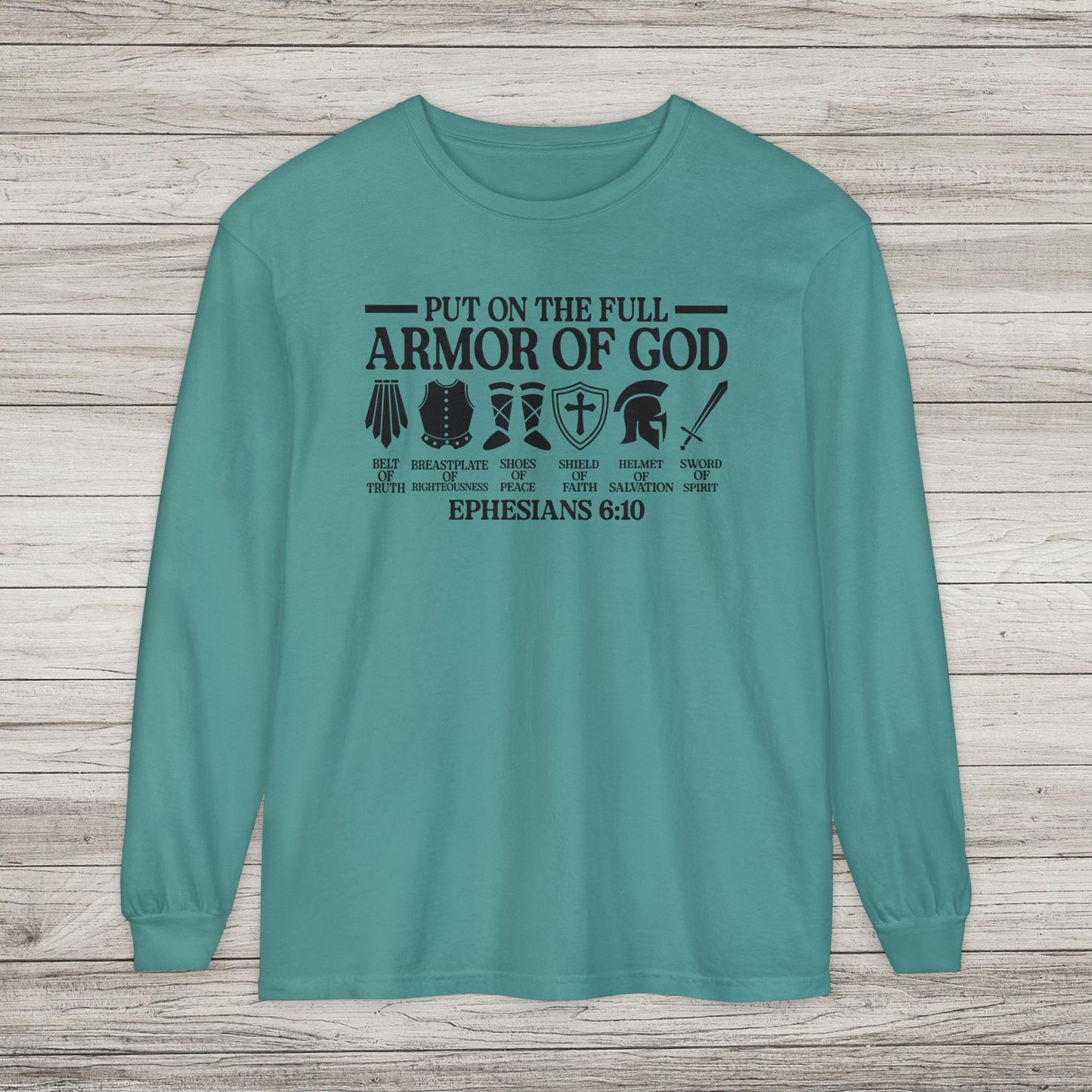 Armor of God Comfort Colors Long Sleeve Tee