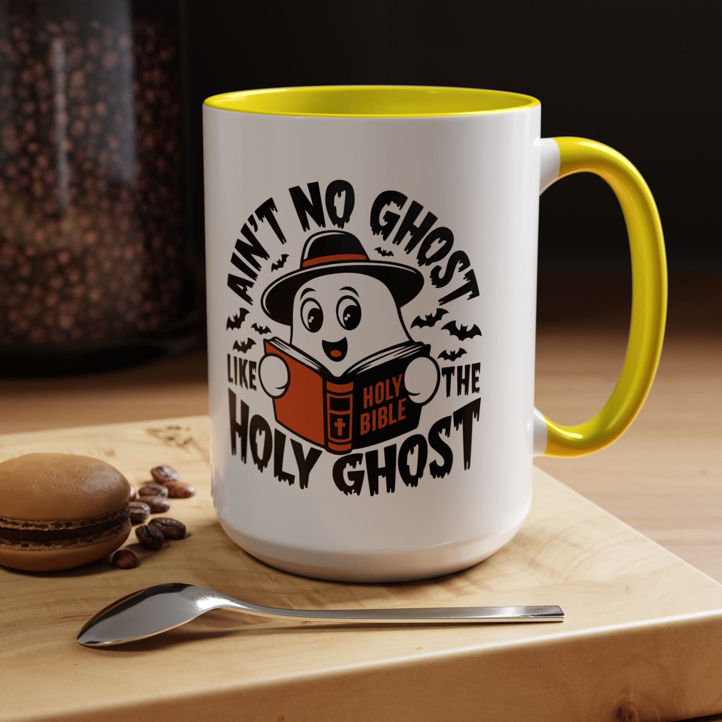 Spooky Holy Ghost Accent Coffee Mug (11, 15oz)