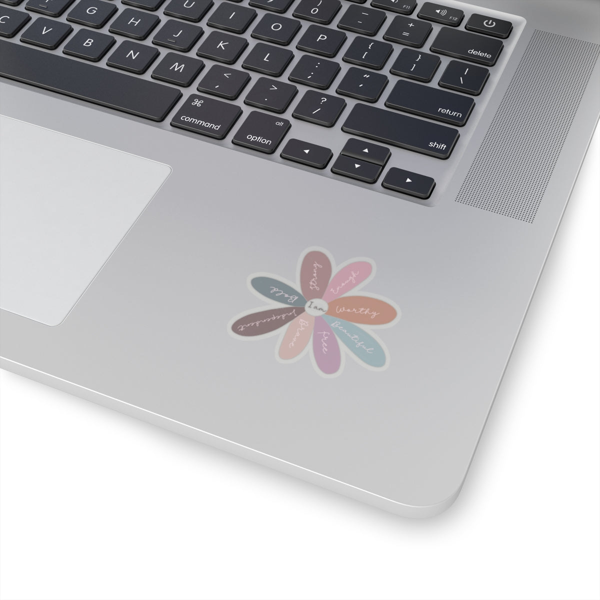 Empowering Affirmation Kiss-Cut Stickers | Self-Love Flower Design