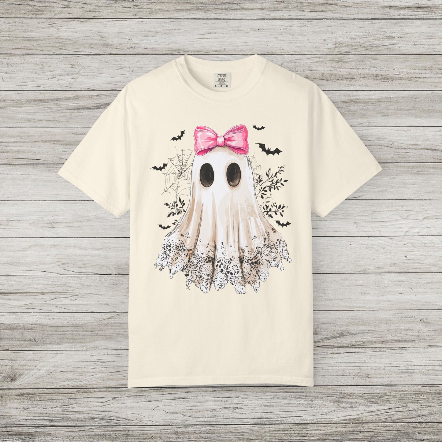 Ghost and Bow Comfort Colors Tee
