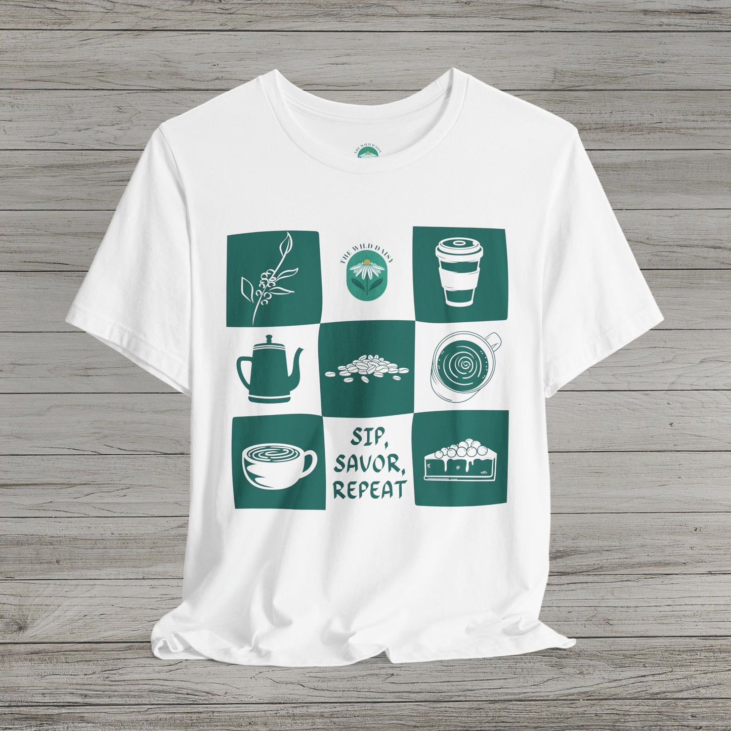 Sip Savor Repeat Jersey Short Sleeve Tee