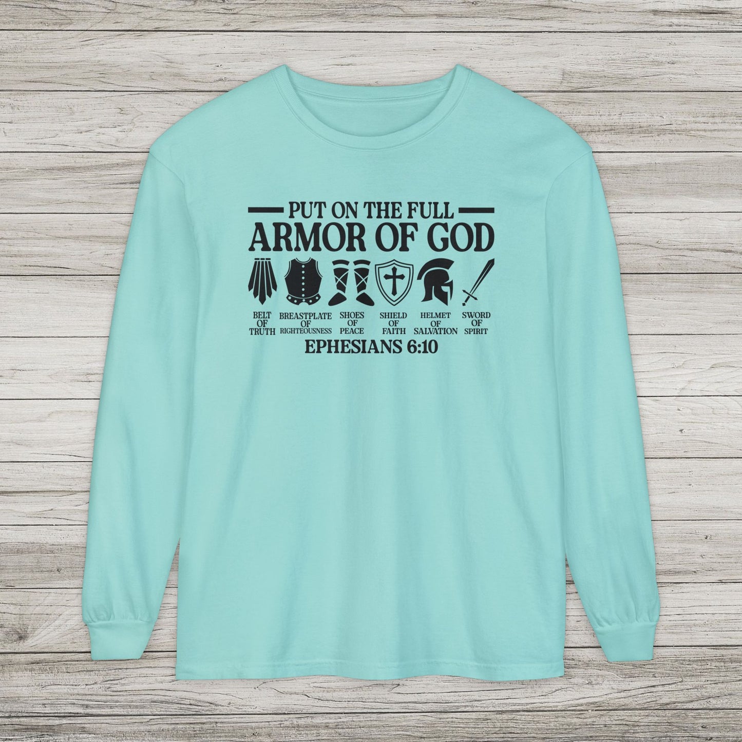 Armor of God Comfort Colors Long Sleeve Tee
