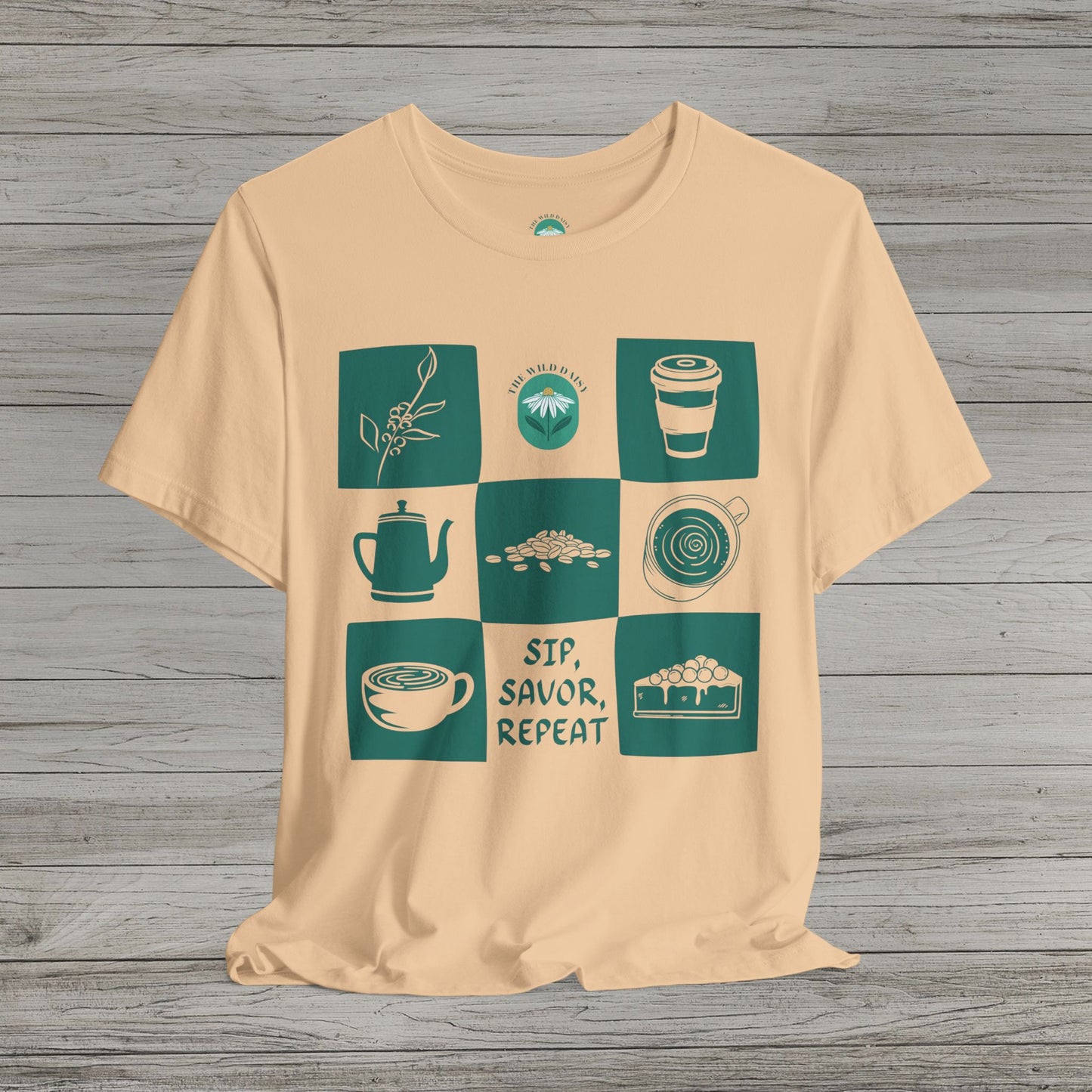 Sip Savor Repeat Jersey Short Sleeve Tee