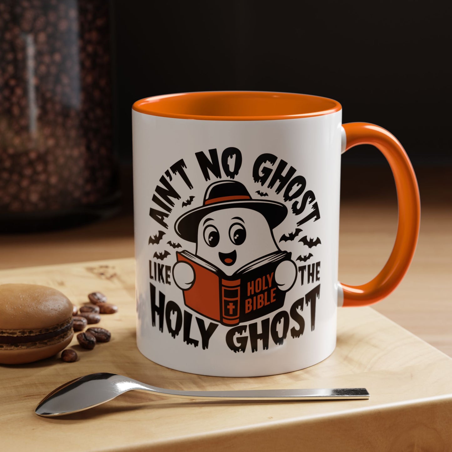 Spooky Holy Ghost Accent Coffee Mug (11, 15oz)