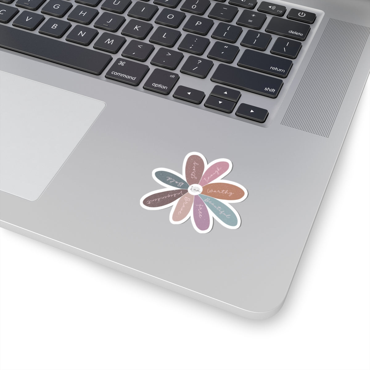 Empowering Affirmation Kiss-Cut Stickers | Self-Love Flower Design