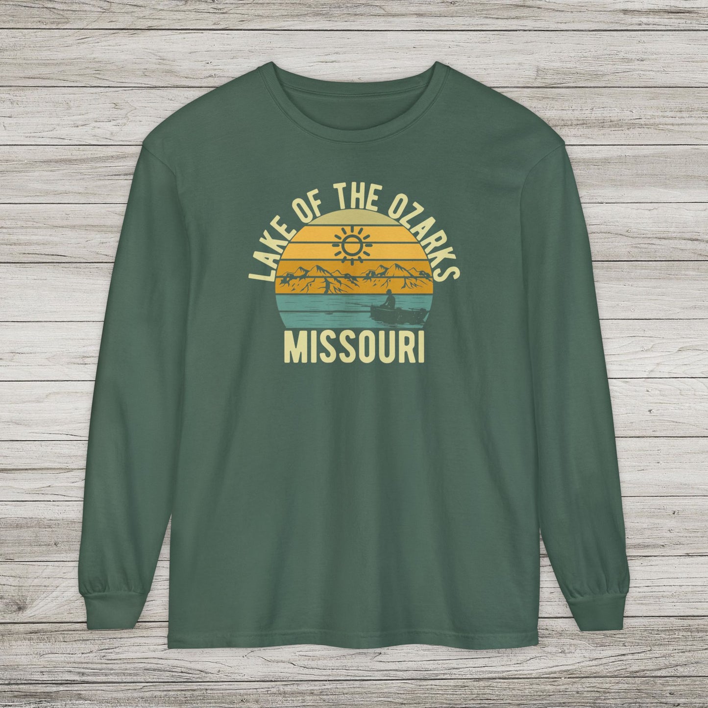Lake of the Ozarks Garment-dyed Long Sleeve T-Shirt