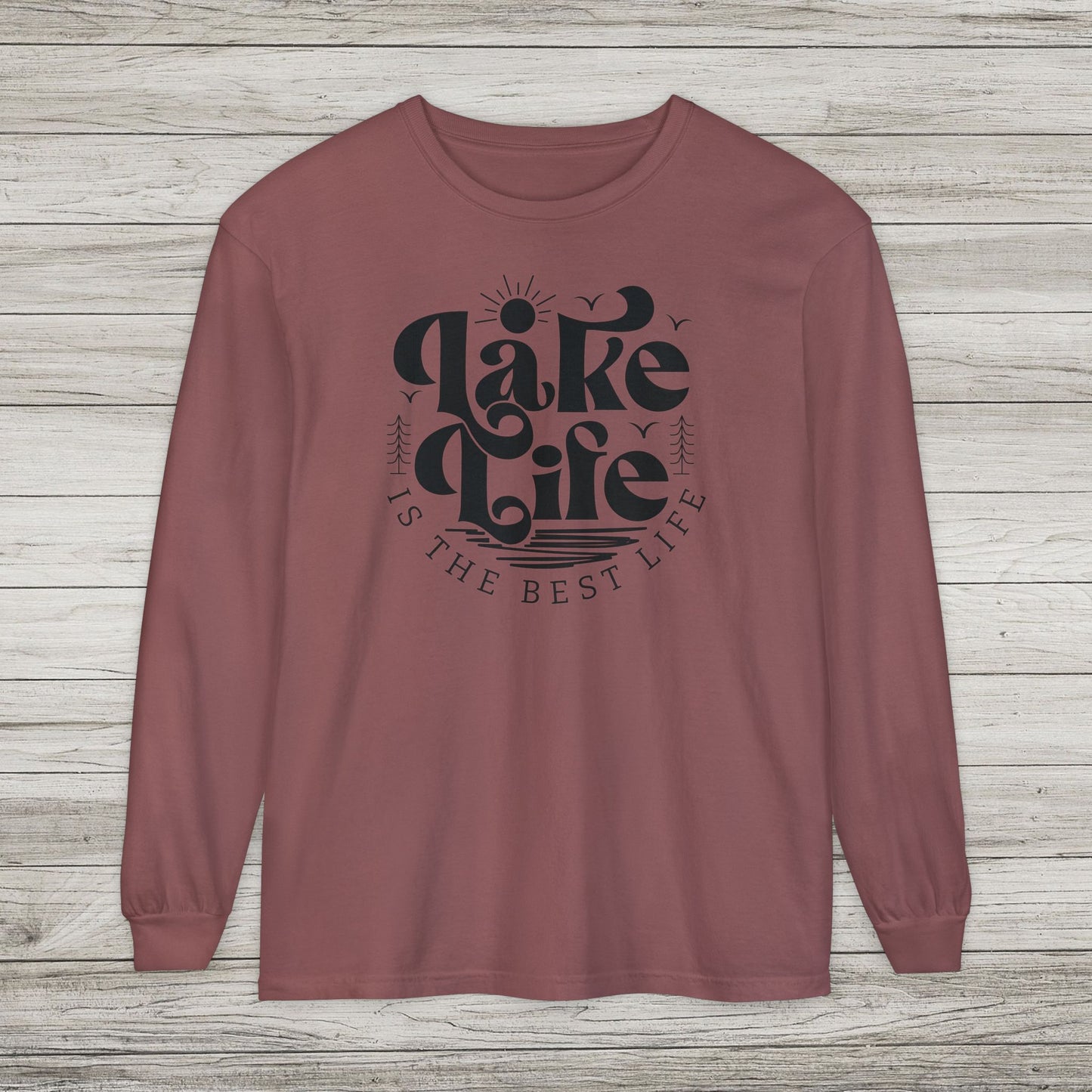 Lake Life Garment-dyed Long Sleeve T-Shirt