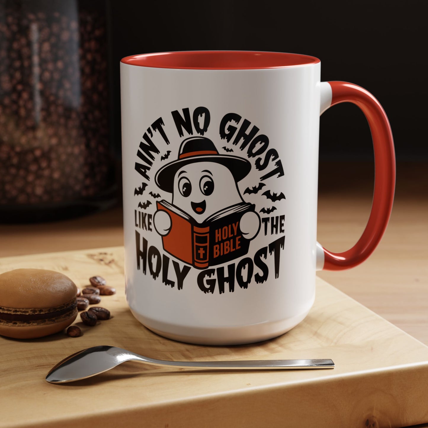 Spooky Holy Ghost Accent Coffee Mug (11, 15oz)