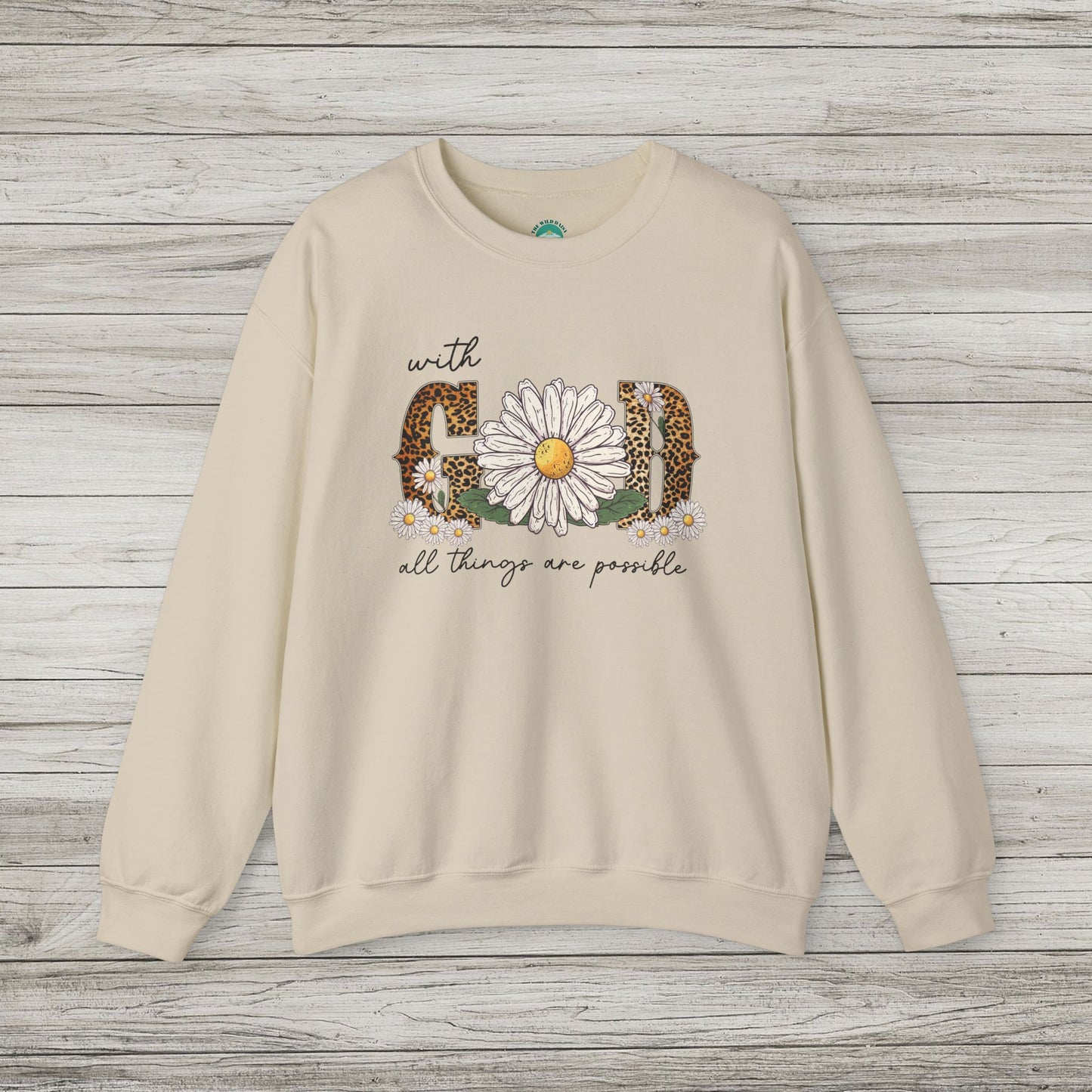 With God All Things Are Possible Heavy Blend™ Crewneck Sweatshirt