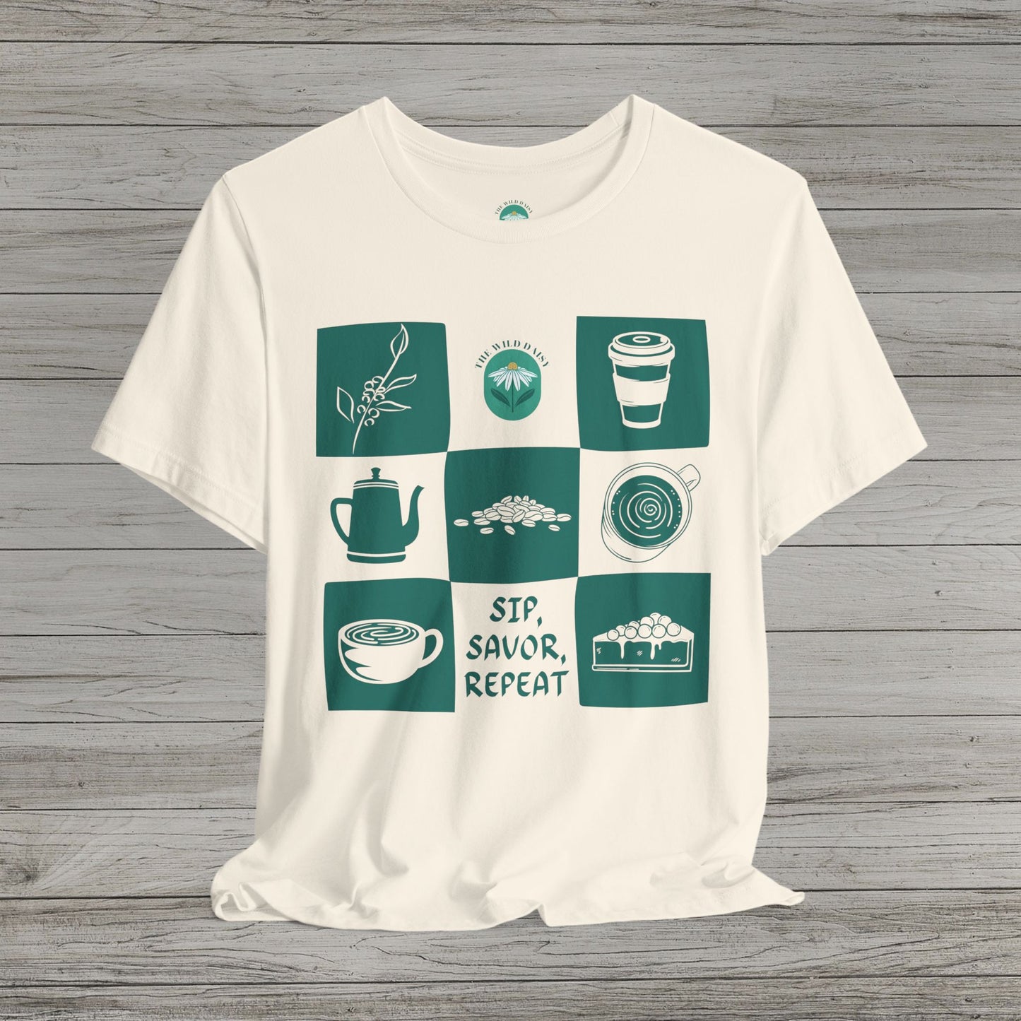 Sip Savor Repeat Jersey Short Sleeve Tee