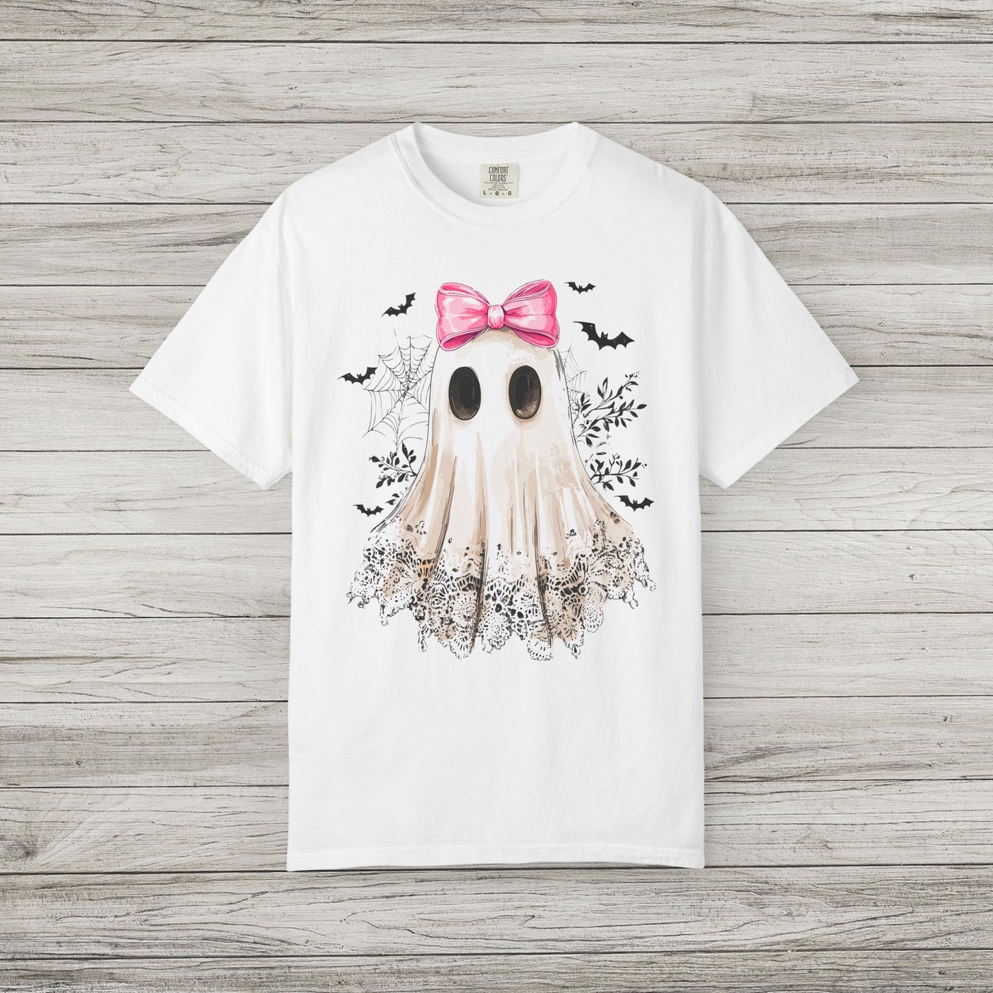 Ghost and Bow Comfort Colors Tee