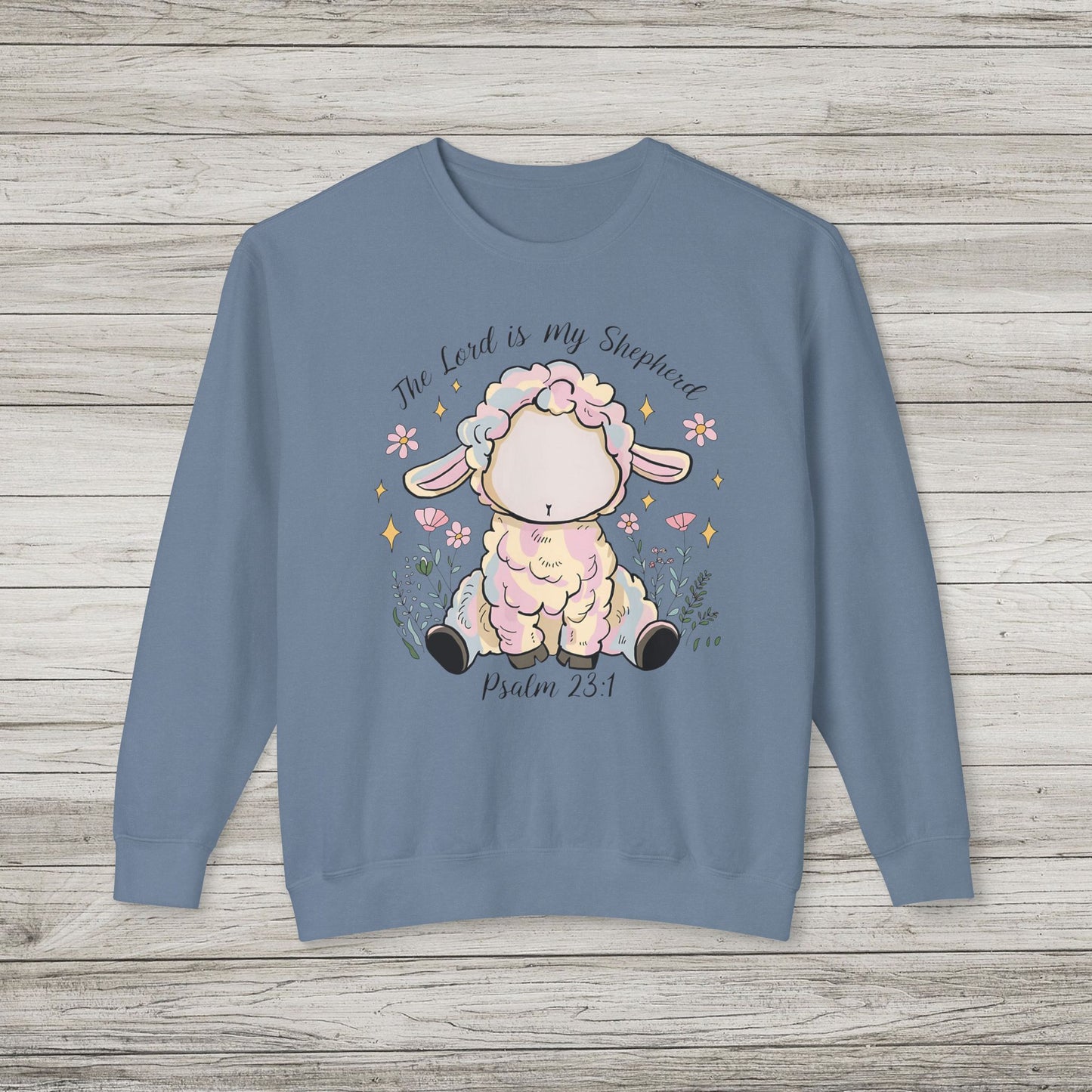 The Lord is My Shepherd Lightweight Crewneck Sweatshirt