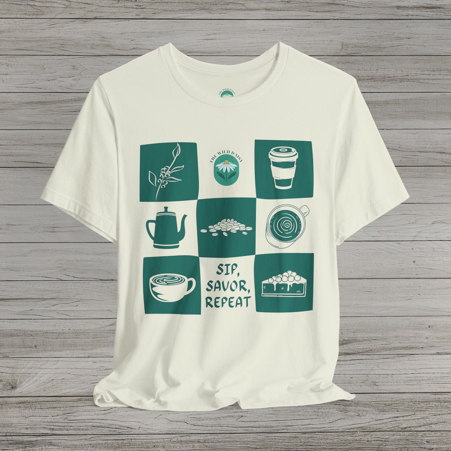 Sip Savor Repeat Jersey Short Sleeve Tee