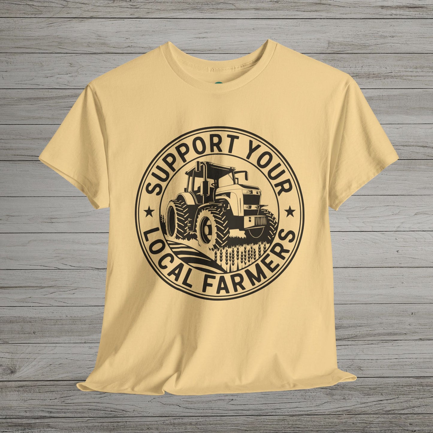Support Your Local Farmers Heavy Cotton Tee