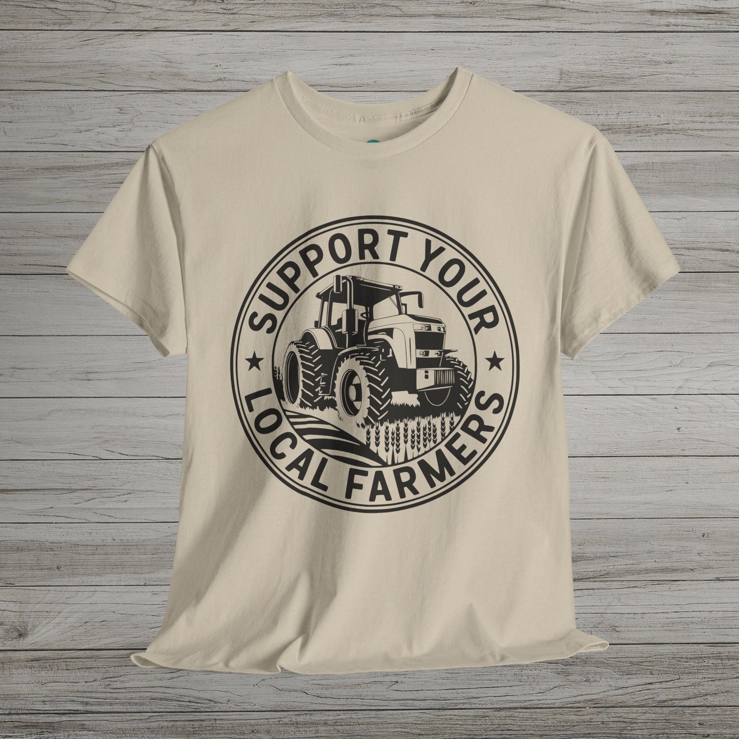 Support Your Local Farmers Heavy Cotton Tee