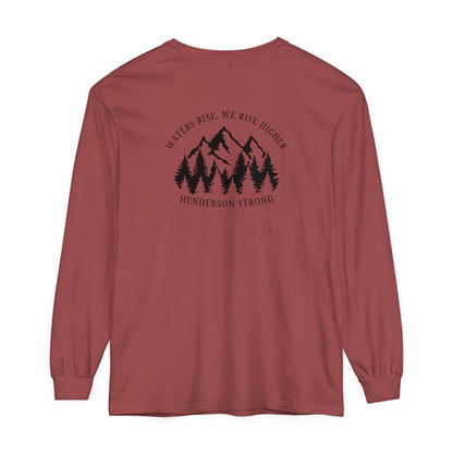 Waters Rise, We Rise Higher Henderson Garment-dyed Long Sleeve T-Shirt