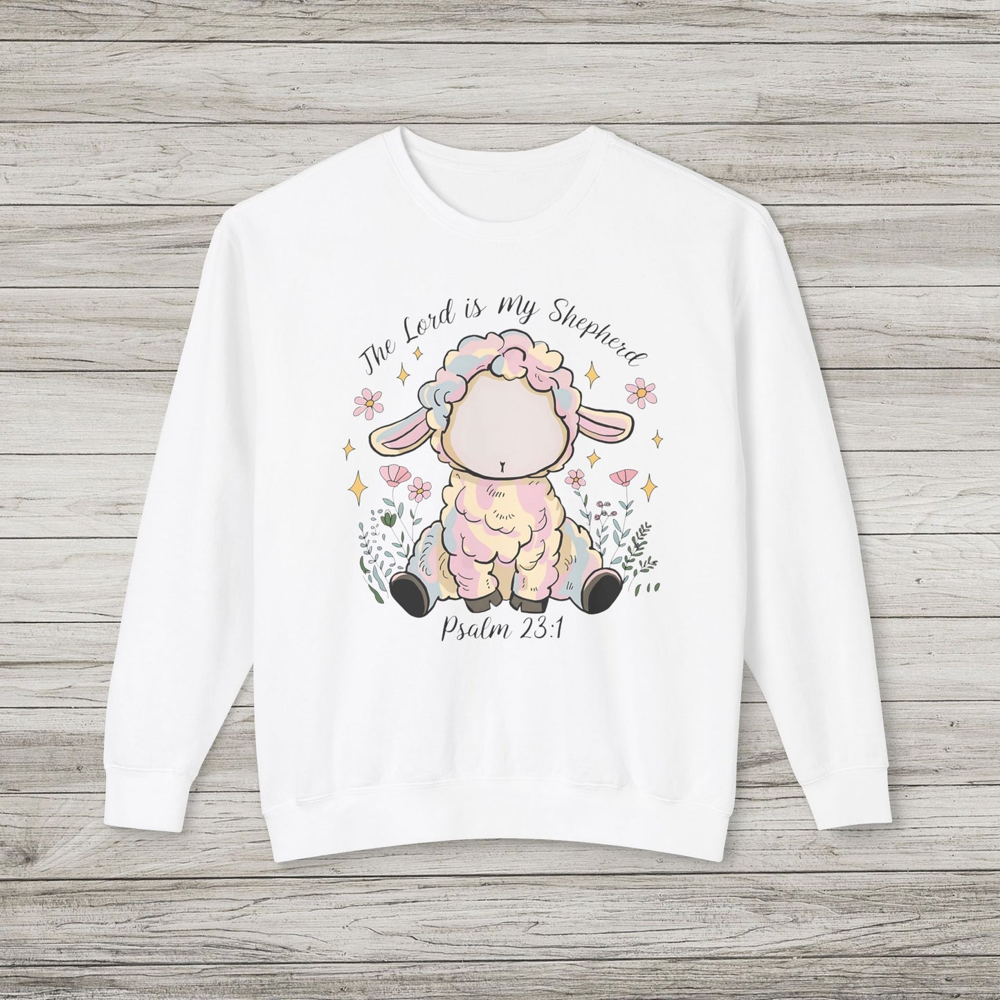 The Lord is My Shepherd Lightweight Crewneck Sweatshirt