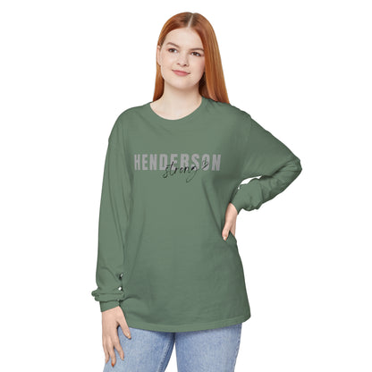 Henderson Strong w Heart Garment-dyed Long Sleeve T-Shirt