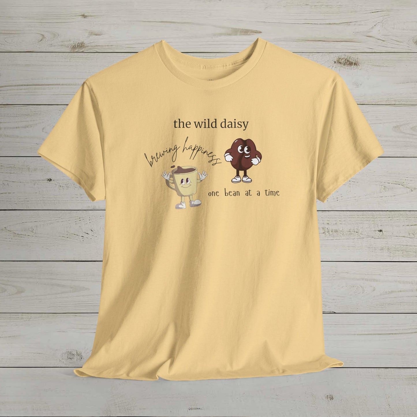 Brewing Happiness One Bean at a Time Heavy Cotton Tee