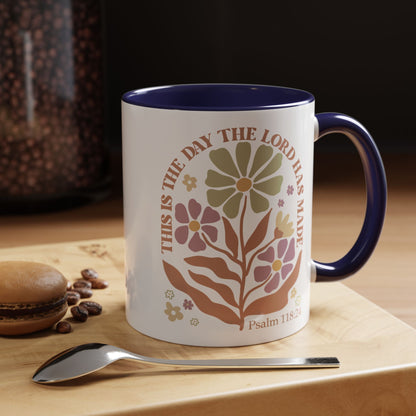 This is the Day the Lord Has Made Accent Coffee Mug (11, 15oz)