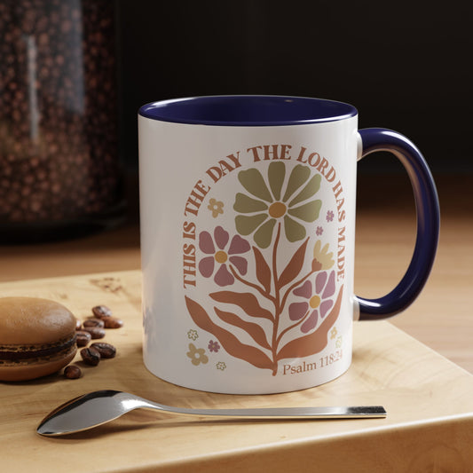 This is the Day the Lord Has Made Accent Coffee Mug (11, 15oz)