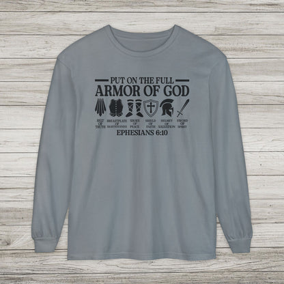 Armor of God Comfort Colors Long Sleeve Tee