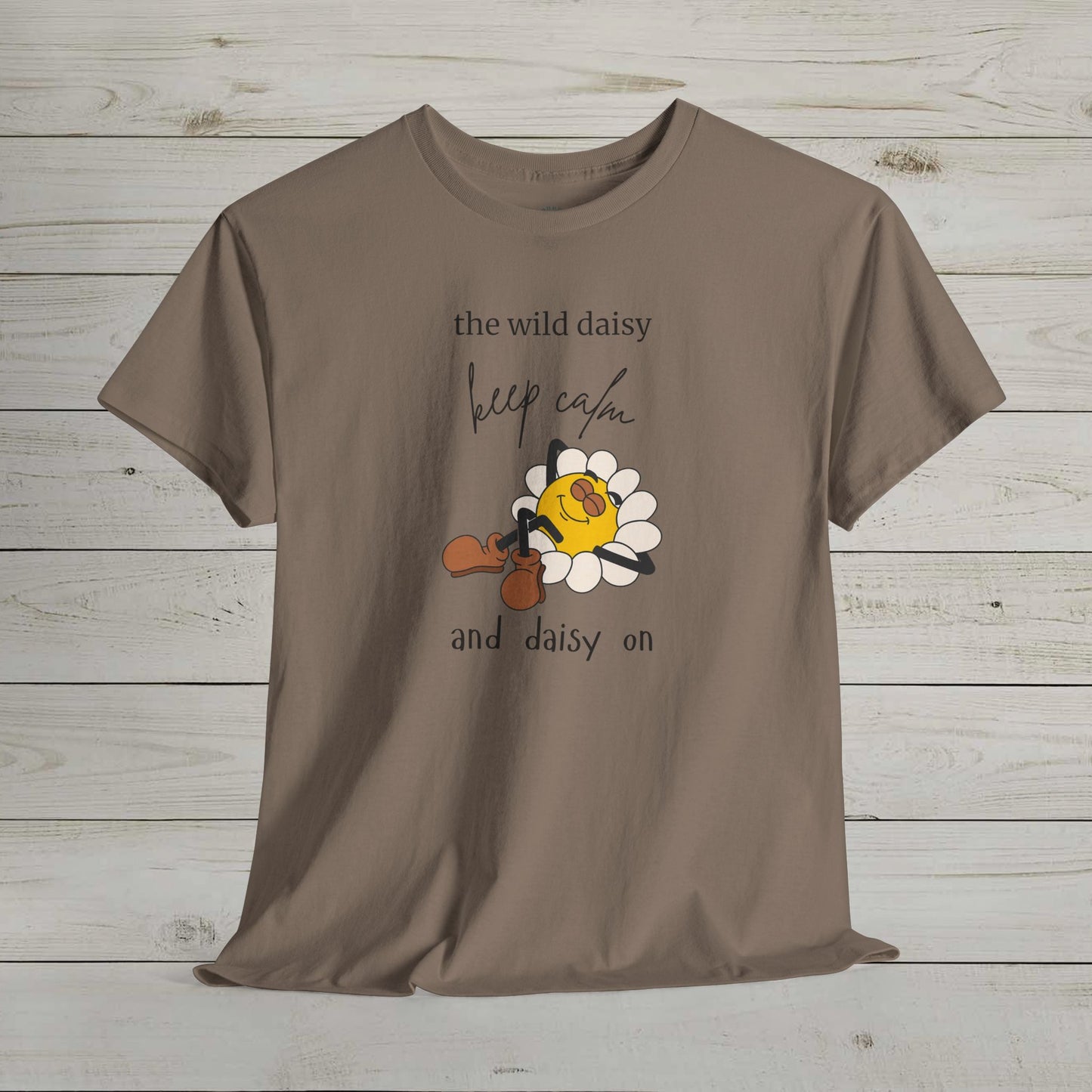 Keep Calm and Daisy On Heavy Cotton Tee