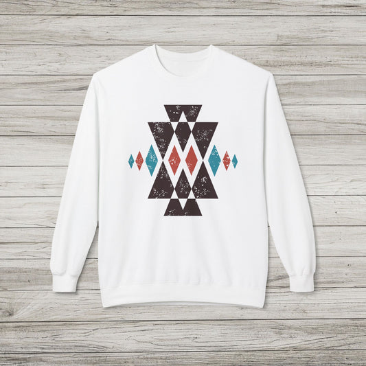 Western Aztec Midweight Fleece Sweatshirt