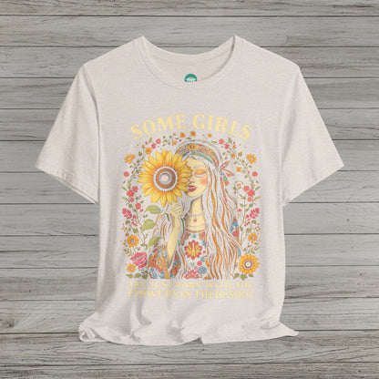 Some Girls Are Just Born With The Flowers In Their Soul Bella Canvas Short Sleeve Tee