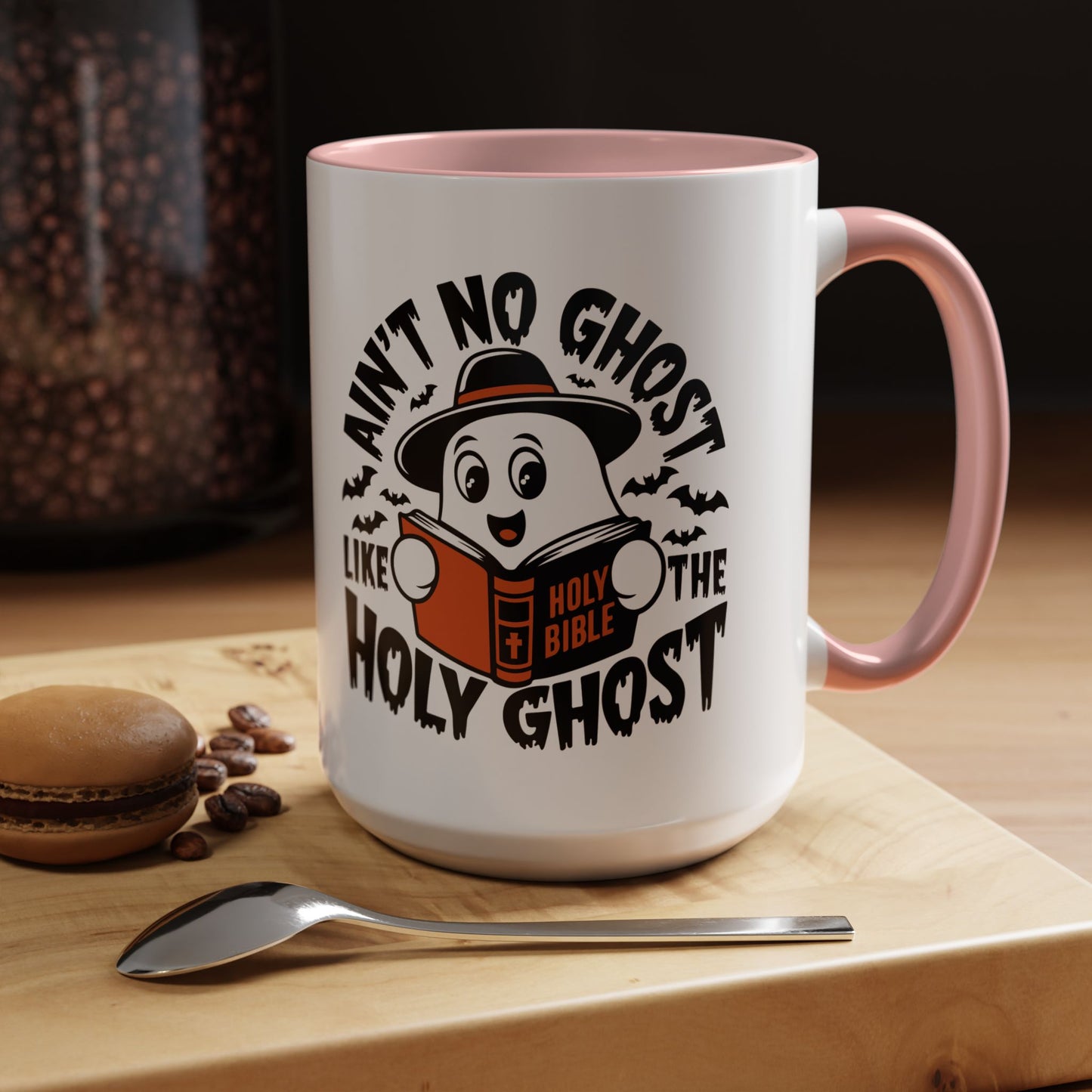 Spooky Holy Ghost Accent Coffee Mug (11, 15oz)