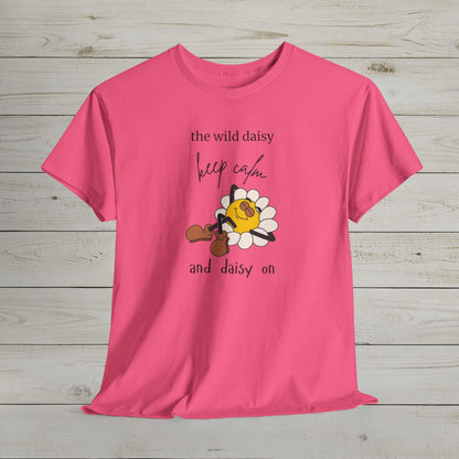 Keep Calm and Daisy On Heavy Cotton Tee