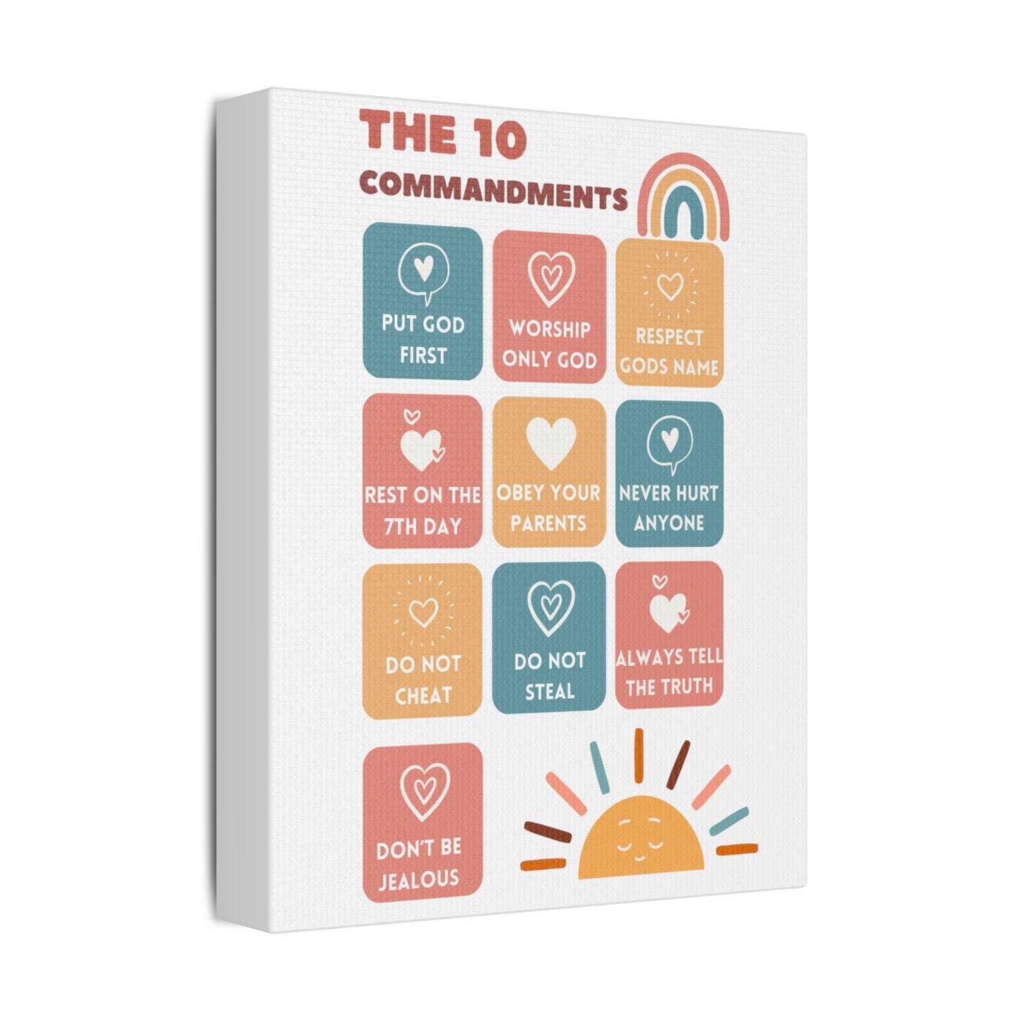 The 10 Commandments Satin Canvas