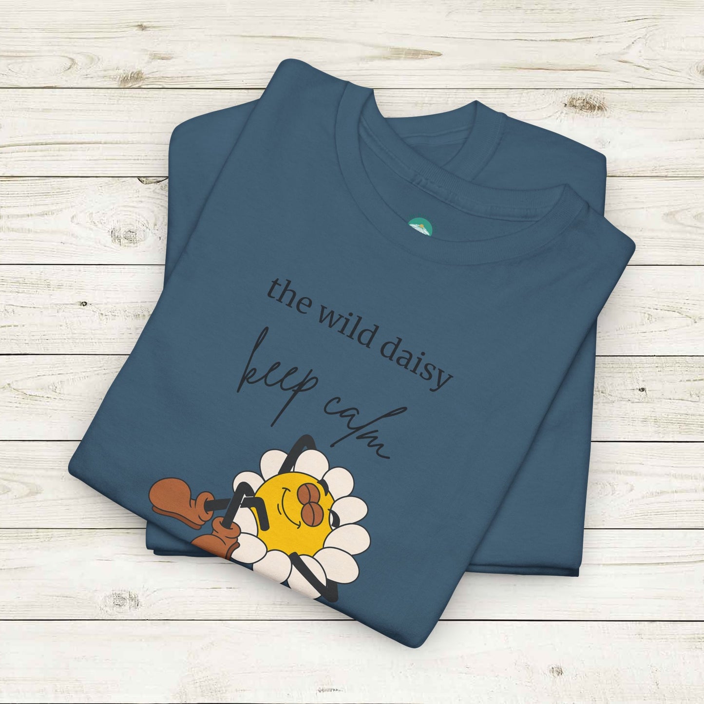 Keep Calm and Daisy On Heavy Cotton Tee