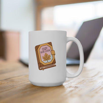 Cozy Book Lover Ceramic Mug, (11oz, 15oz)