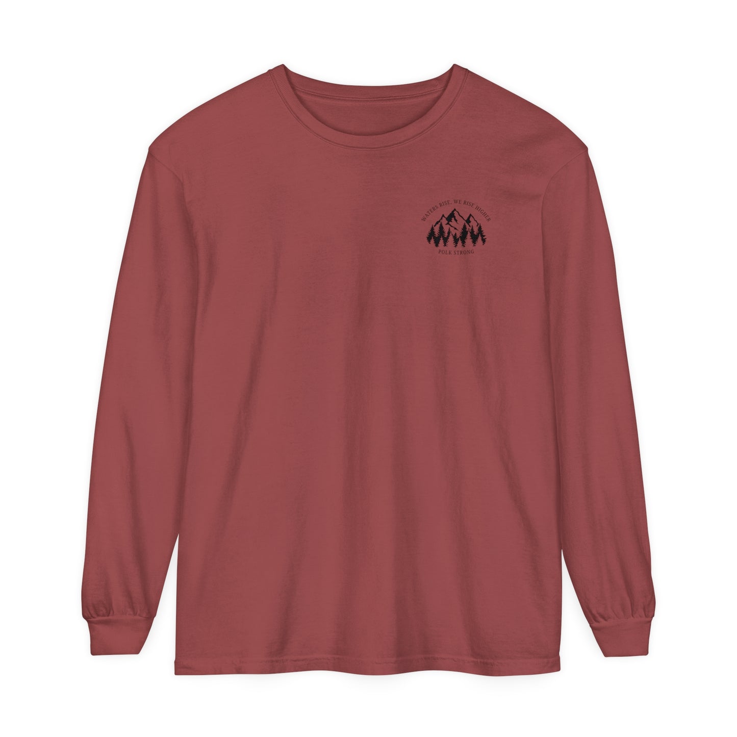 Waters Rise, We Rise Higher Garment-dyed Long Sleeve T-Shirt