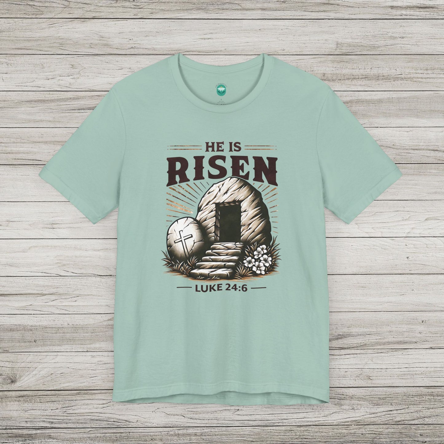 He Is Risen Jersey Tee