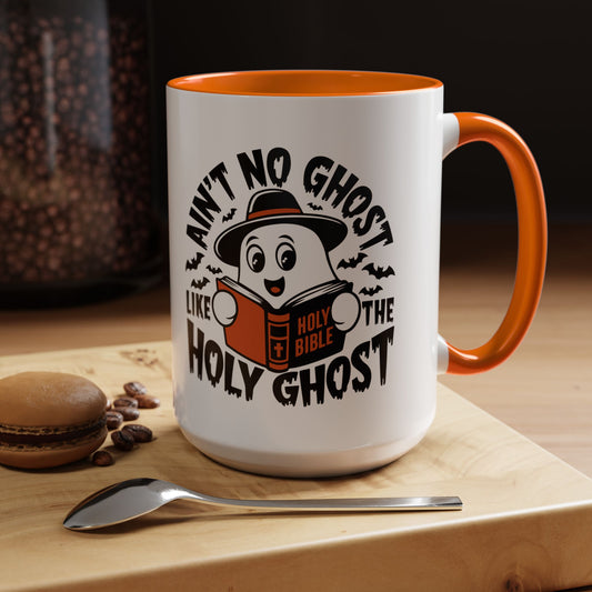 Spooky Holy Ghost Accent Coffee Mug (11, 15oz)