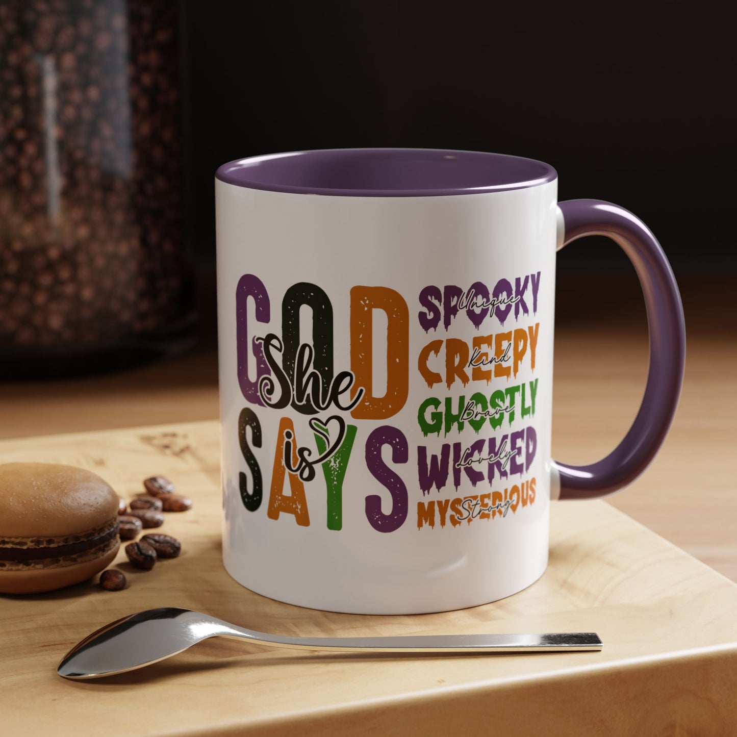 God Says She Is - Accent Coffee Mug (11, 15oz)