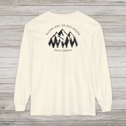 Waters Rise, We Rise Higher Garment-dyed Long Sleeve T-Shirt
