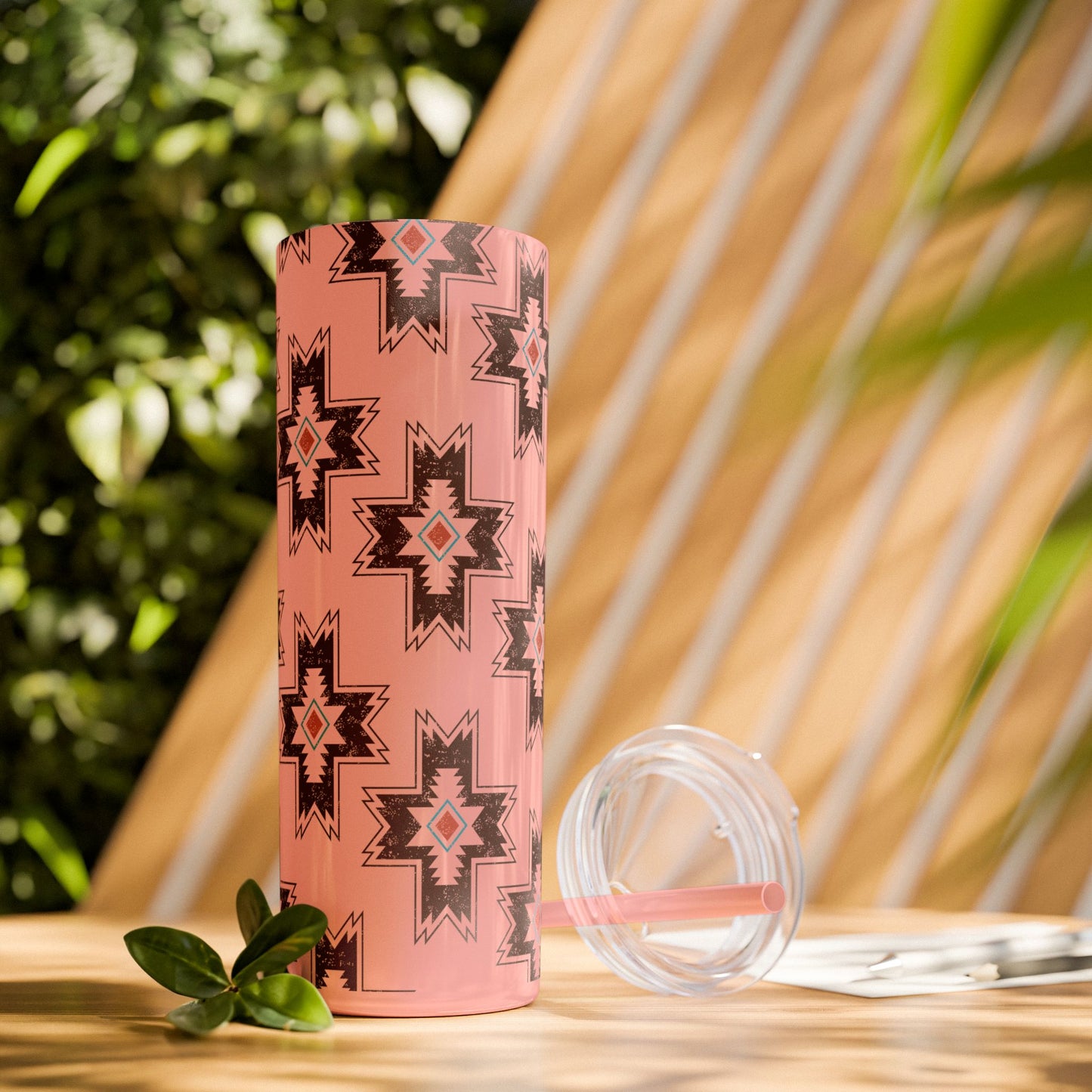Western Aztec 20oz Skinny Tumbler with Straw