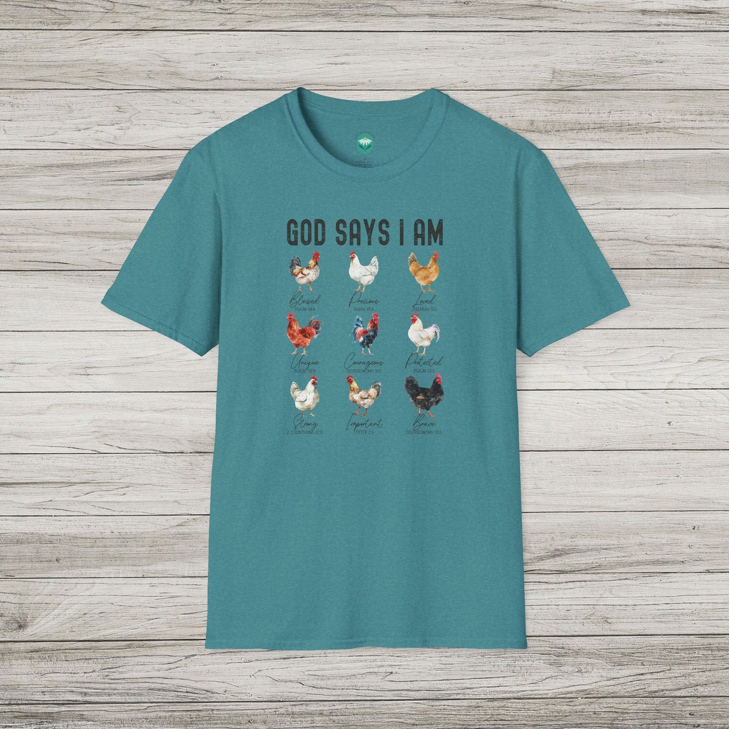 God Says I Am Softstyle T-Shirt