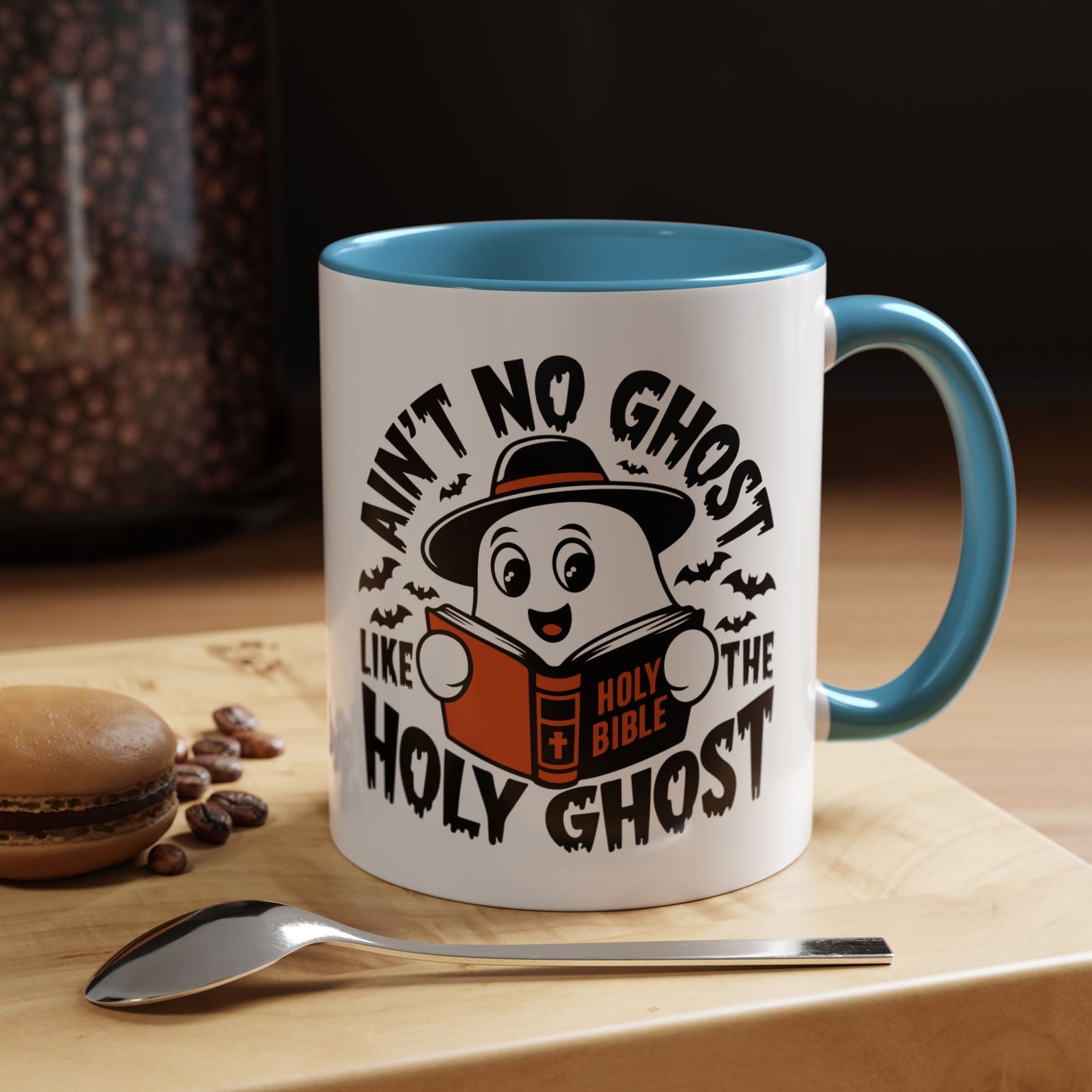 Spooky Holy Ghost Accent Coffee Mug (11, 15oz)